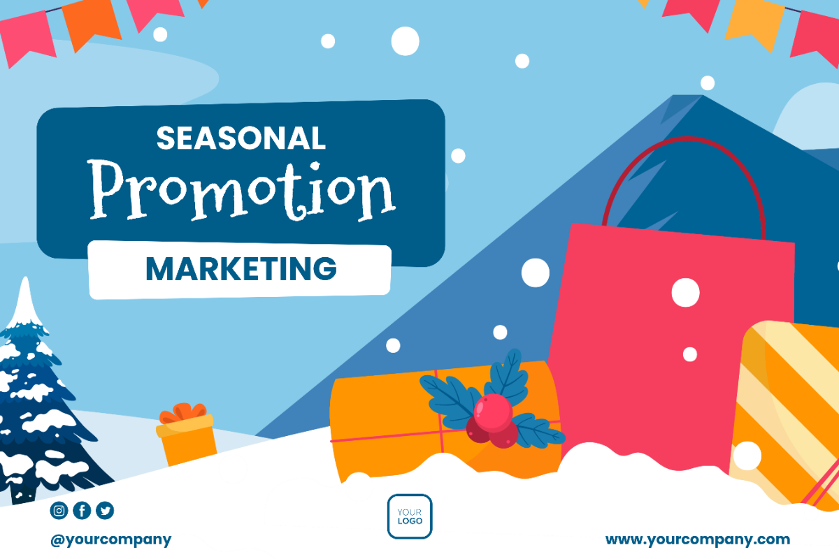 Seasonal Promotion Marketing Sign Template