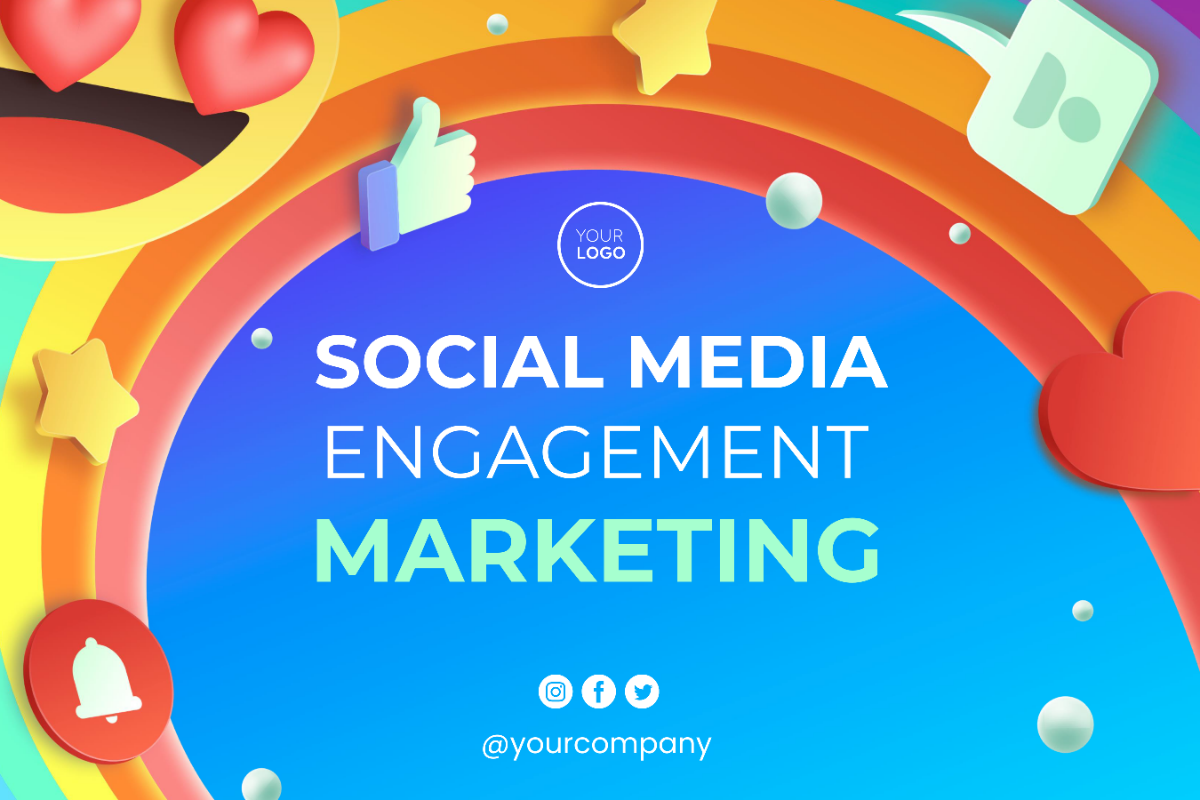 Social Media Engagement Marketing Sign