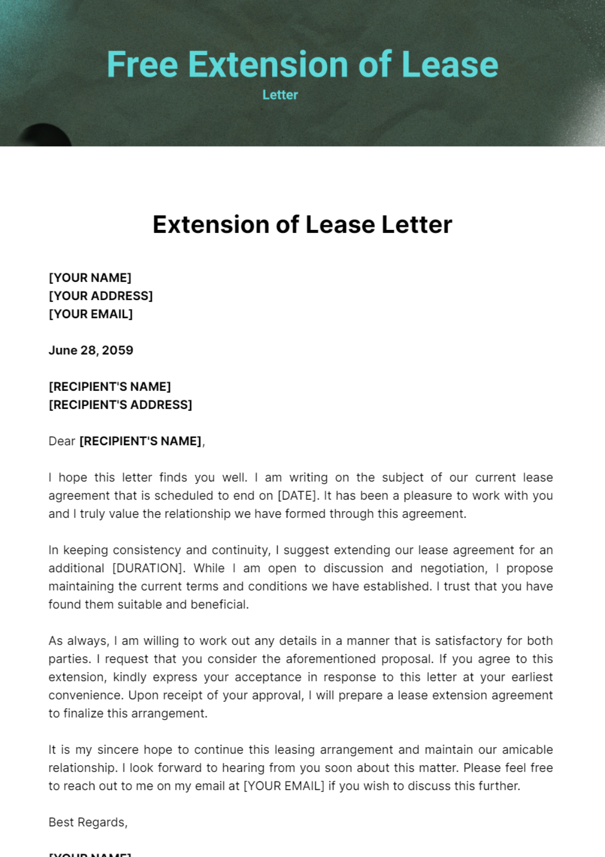 Extension Of Lease Letter Template Edit Online Download Example Extension Of Lease Letter Template Edit Online Download Example