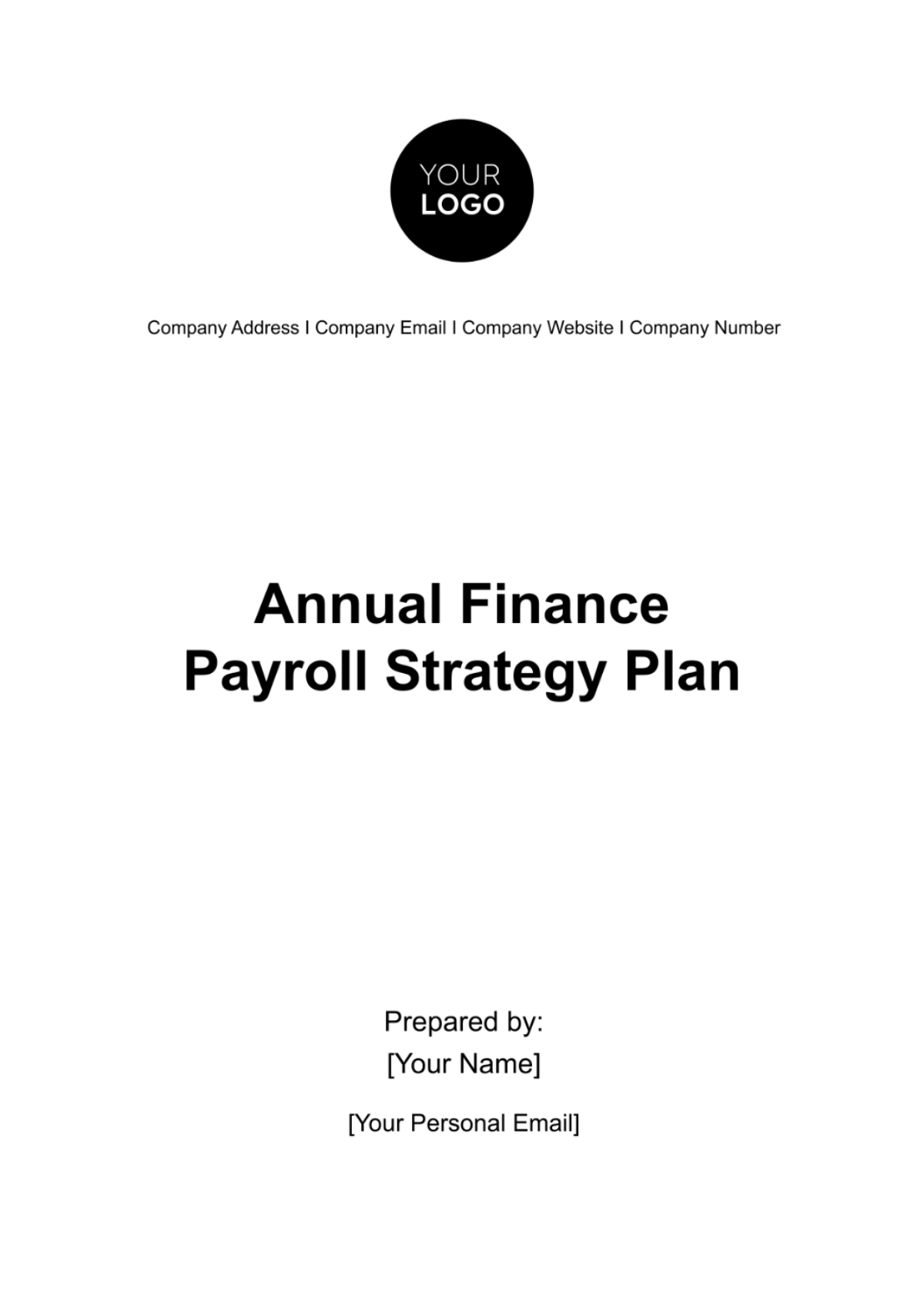 Annual Finance Payroll Strategy Plan Template