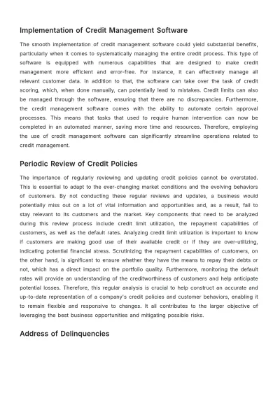 Free Finance Credit Control Plan Template to Edit Online