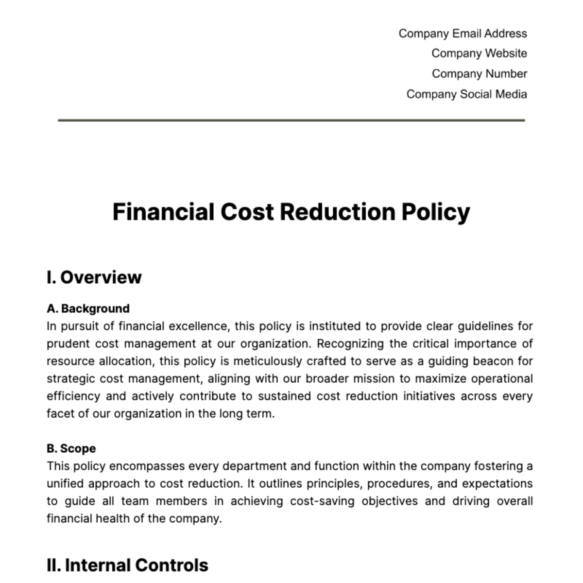 financial-cost-reduction-policy-template-edit-online-download