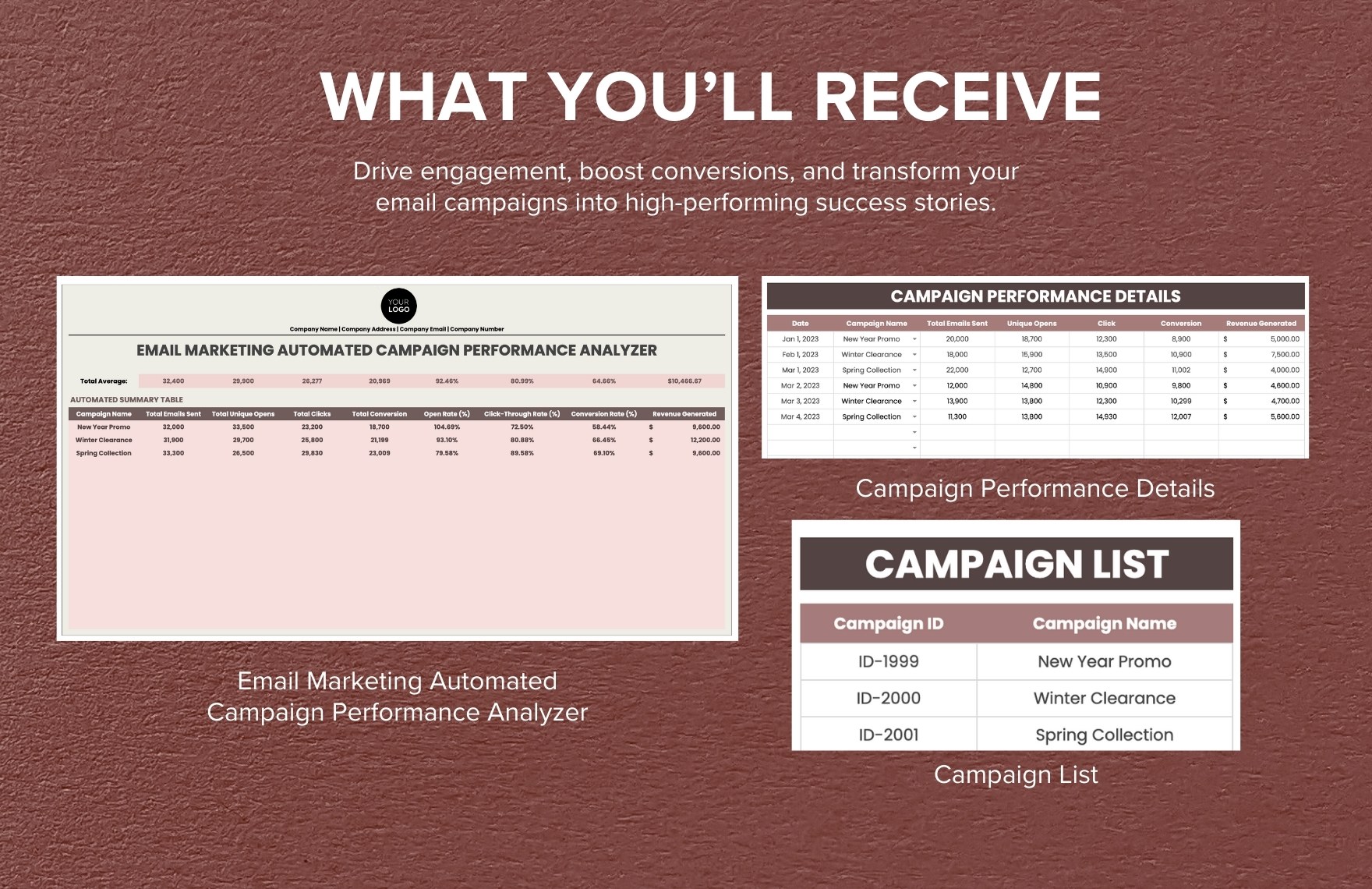 Email Marketing Automated Campaign Performance Analyzer Template