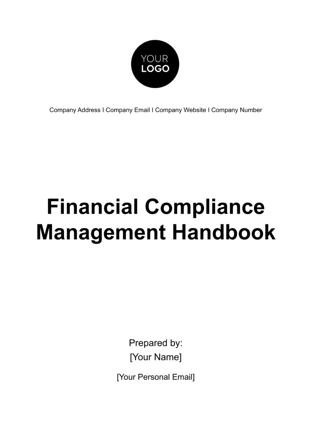 Financial Compliance Management Handbook Template