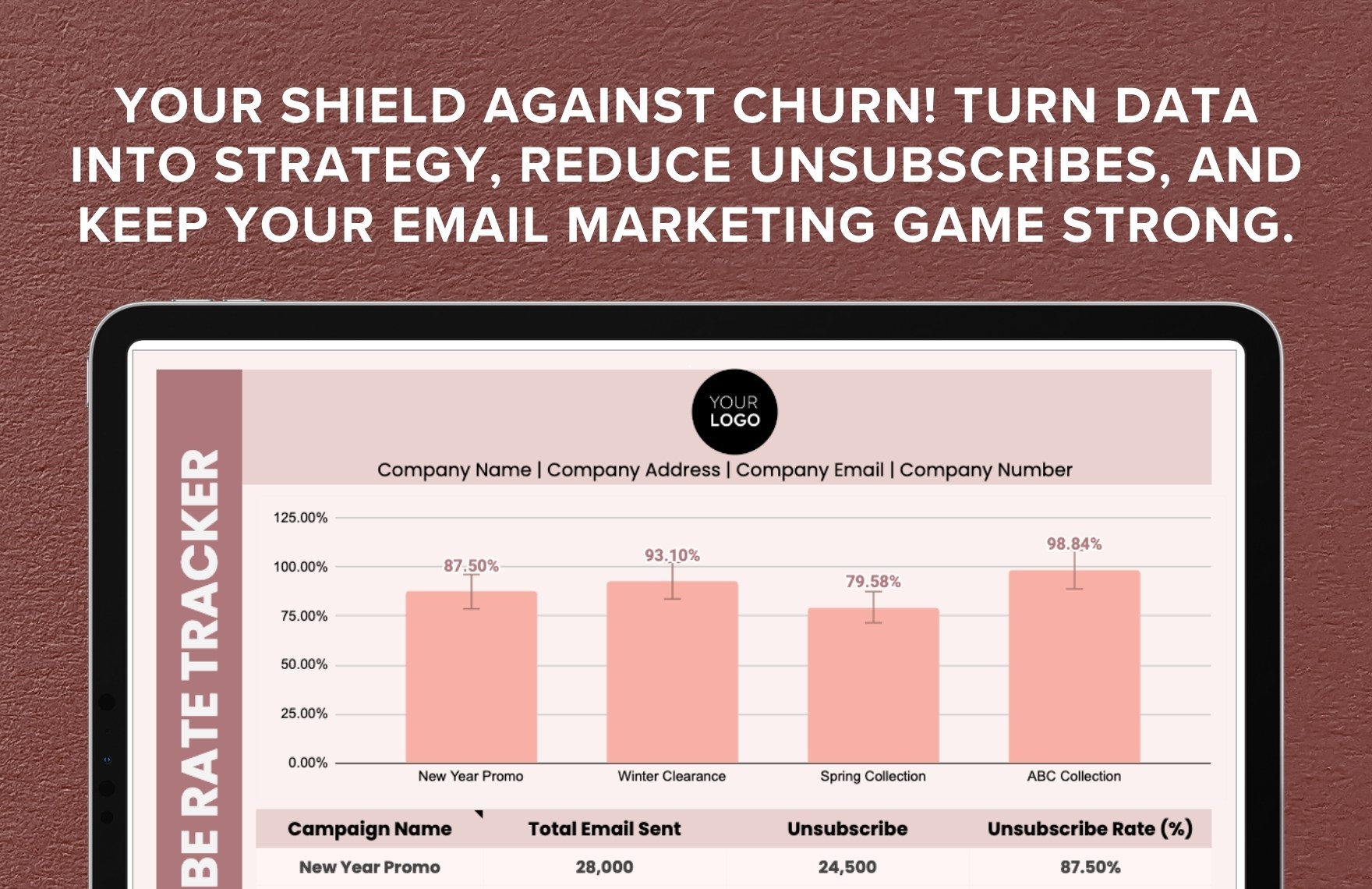 Email Marketing Unsubscribe Rate Tracker Template