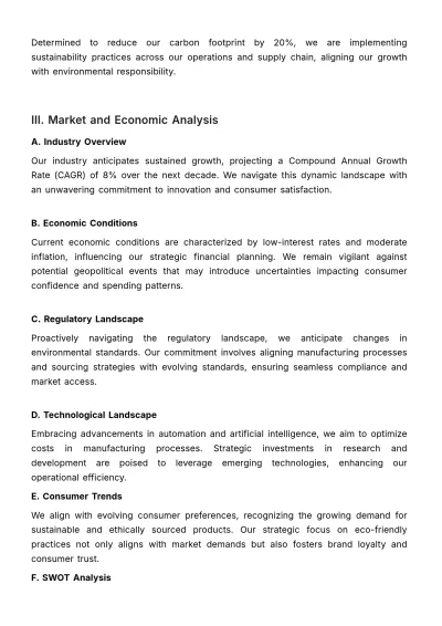 Free Long-Term Financial Cost Plan Template to Edit Online