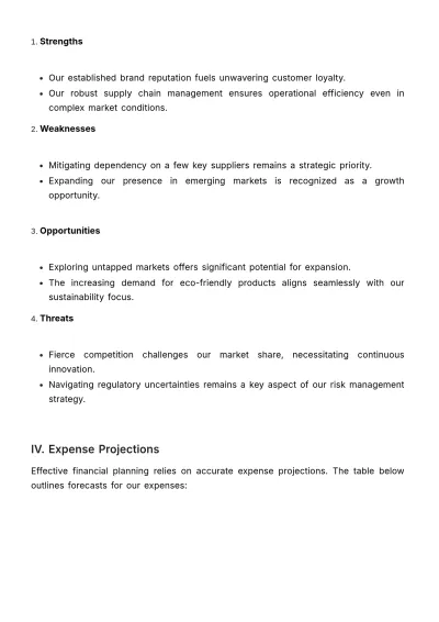 Free Long-Term Financial Cost Plan Template to Edit Online