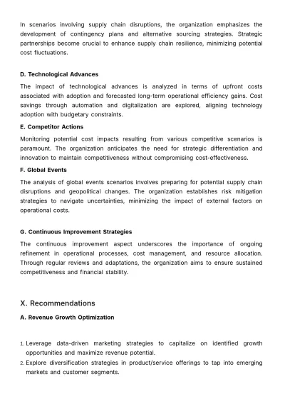 Free Long-Term Financial Cost Plan Template to Edit Online