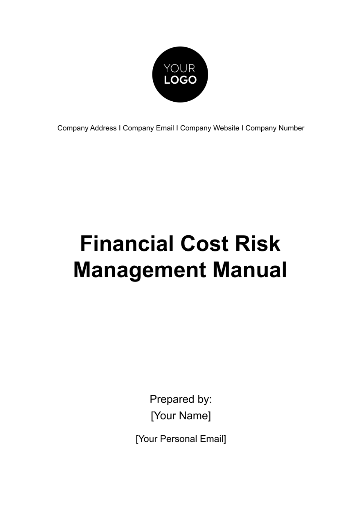 Financial Cost Risk Management Manual Template