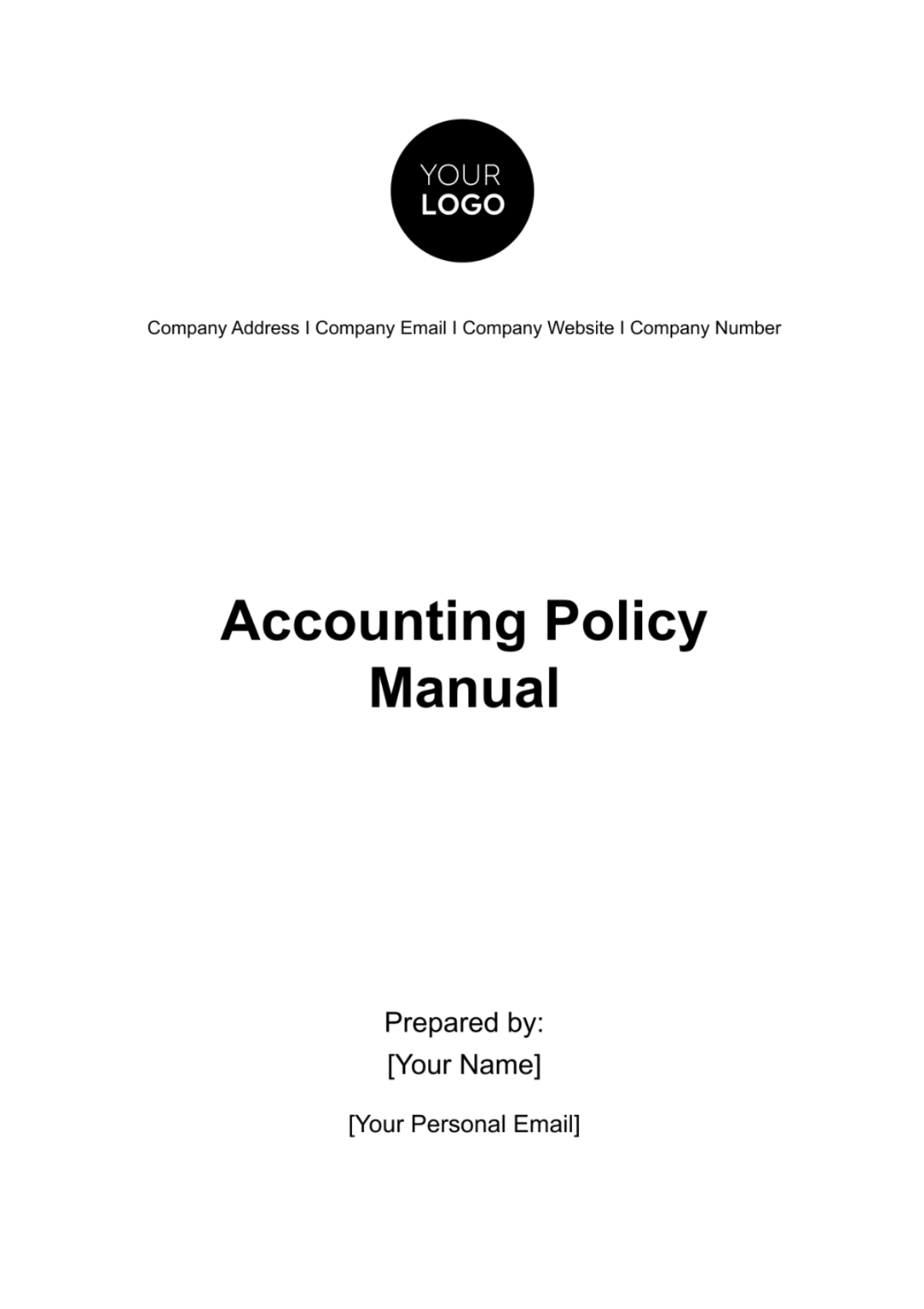 Accounting Policy Manual Template - Edit Online & Download