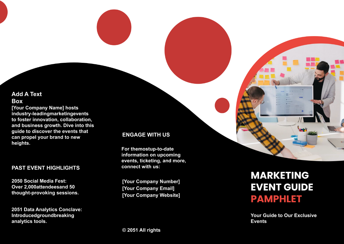 Marketing Event Guide Pamphlet