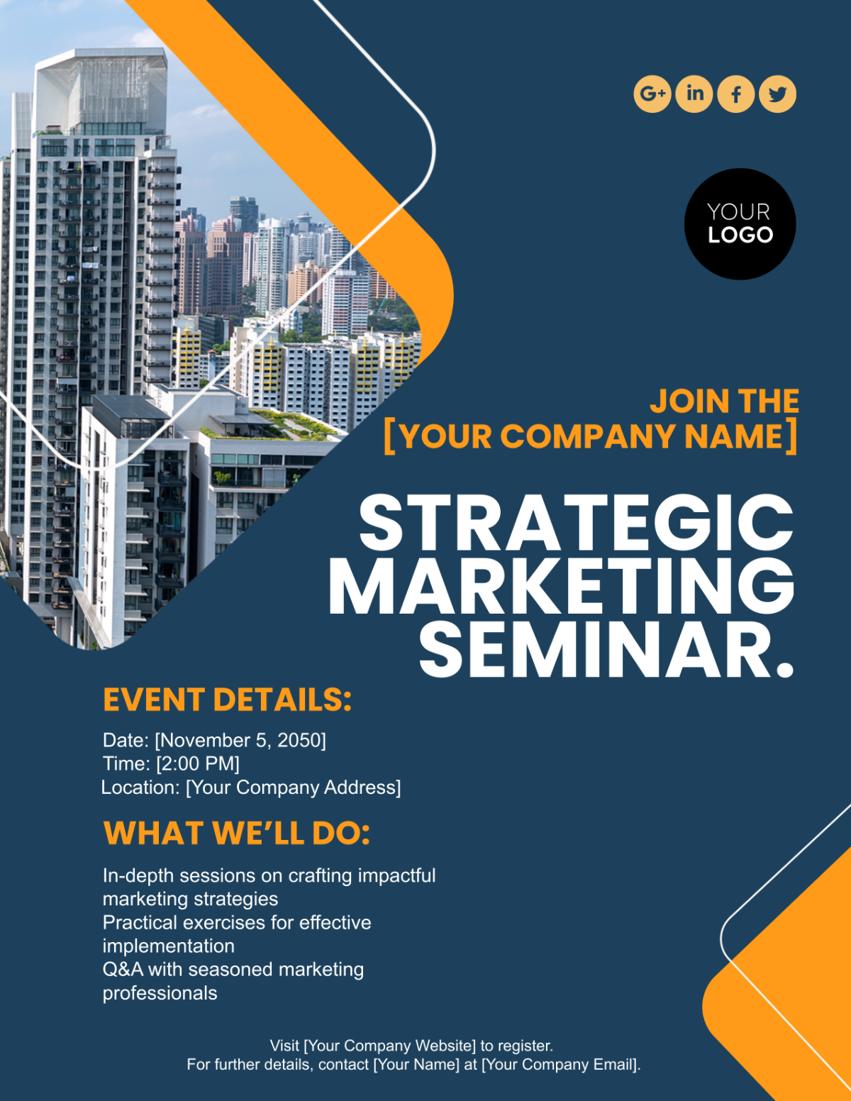 Marketing Seminar Flyer Template