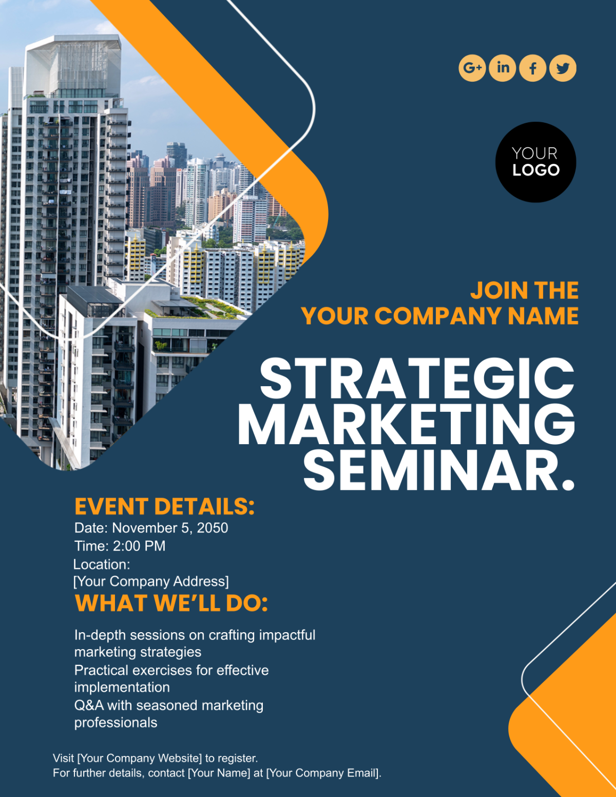 Marketing Seminar Flyer Template - Edit Online & Download