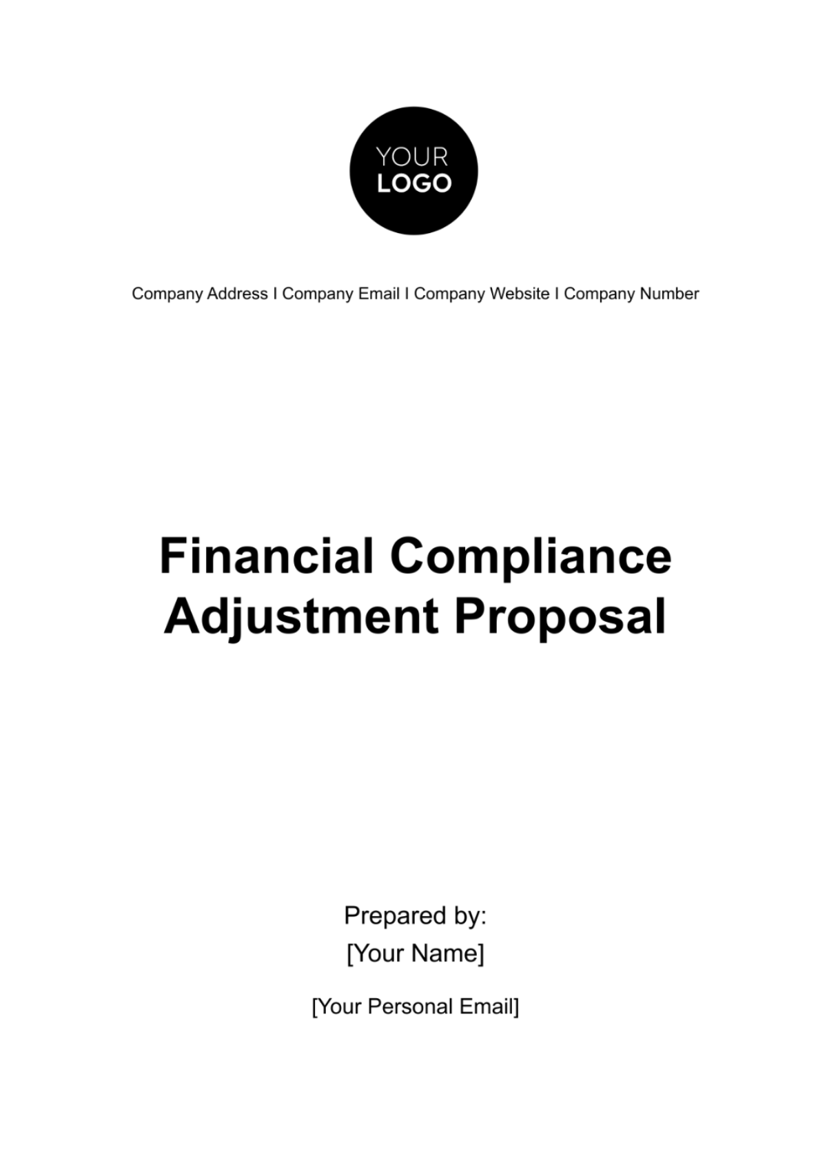 Financial Compliance Adjustment Proposal Template