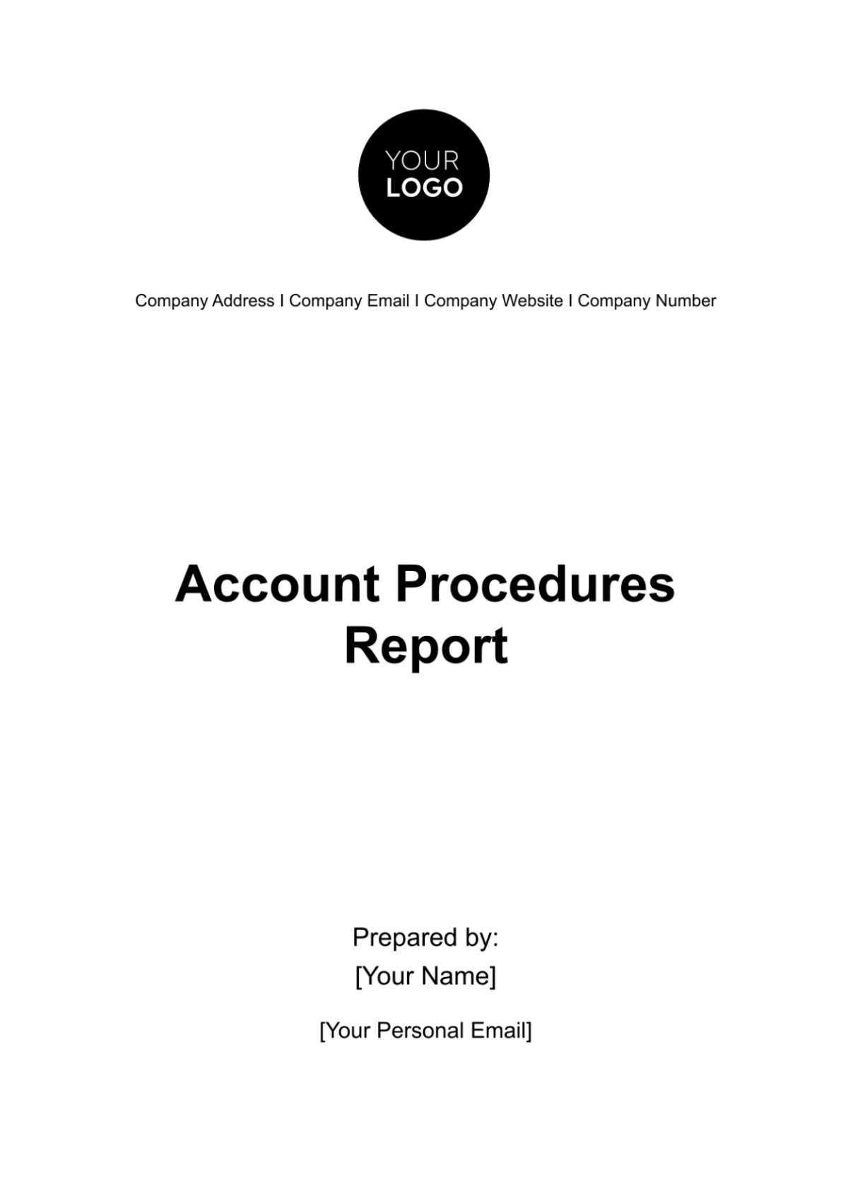 Account Procedures Report Template