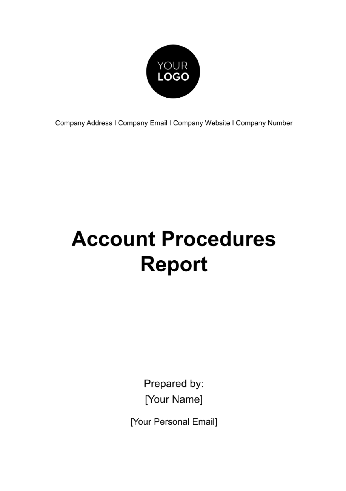 Account Procedures Report Template - Edit Online & Download