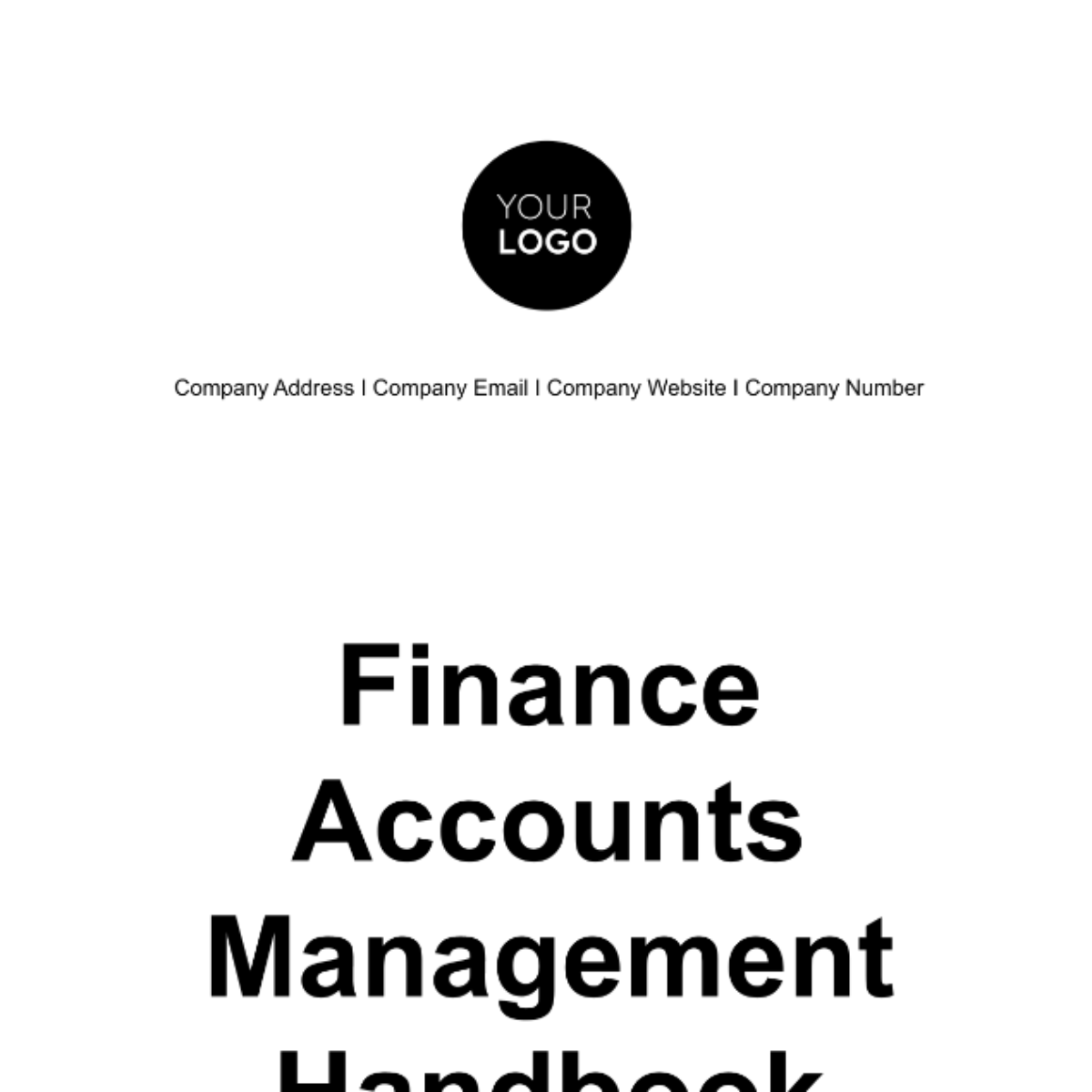 Finance Accounts Management Handbook Template