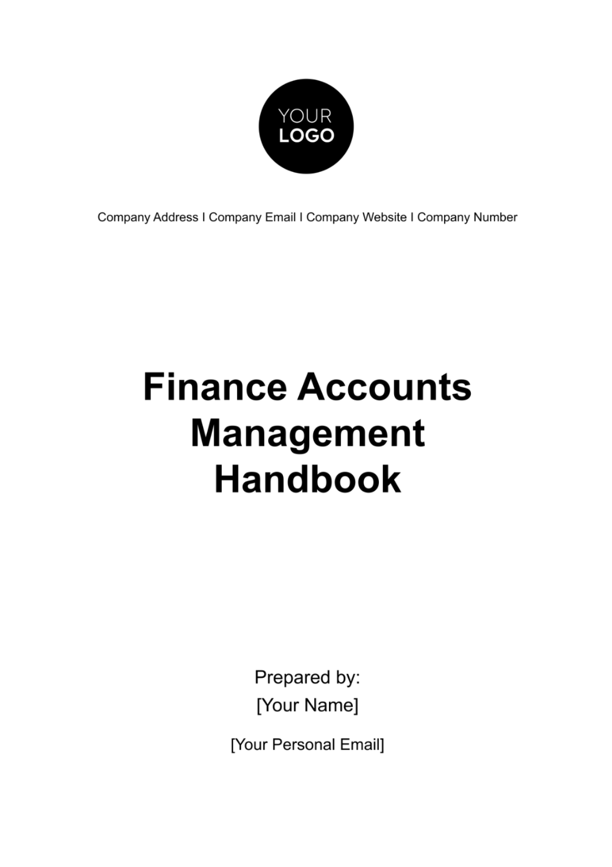 Finance Accounts Management Handbook Template