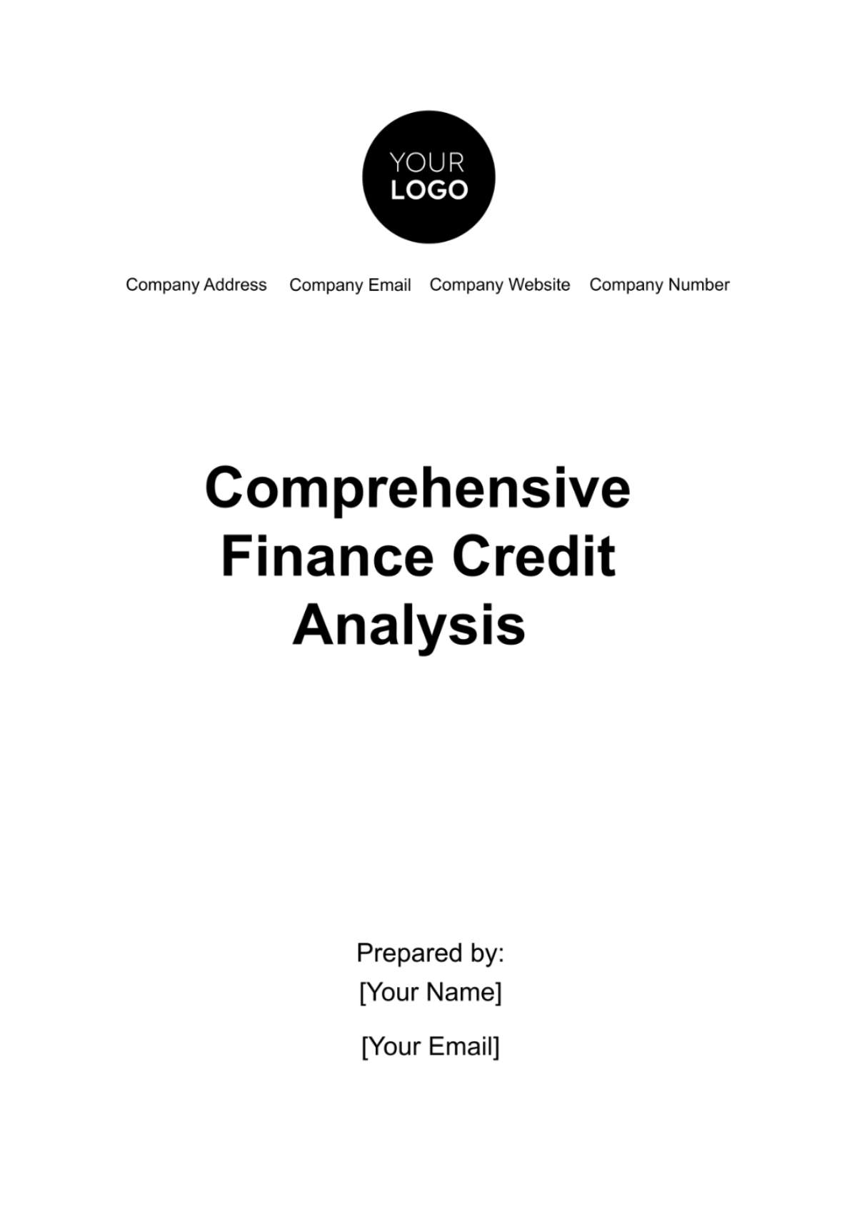 Free Comprehensive Finance Credit Analysis Template