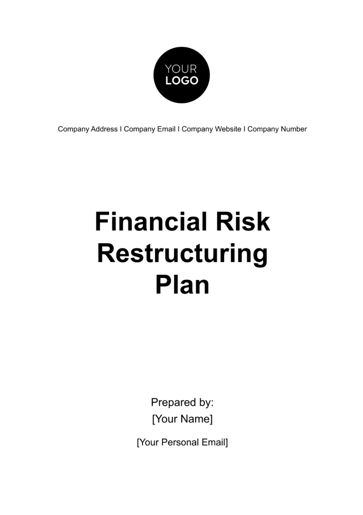 Financial Risk Restructuring Plan Template