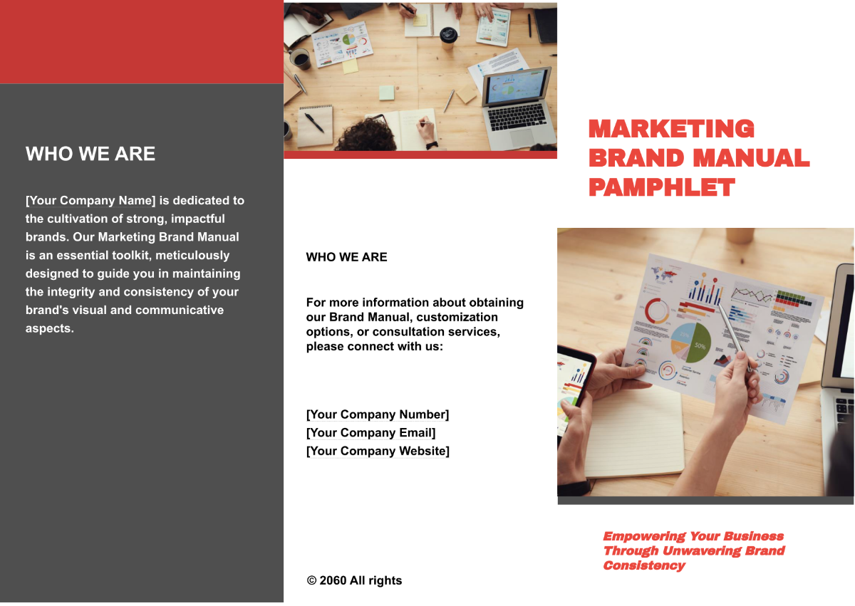 Marketing Brand Manual Pamphlet