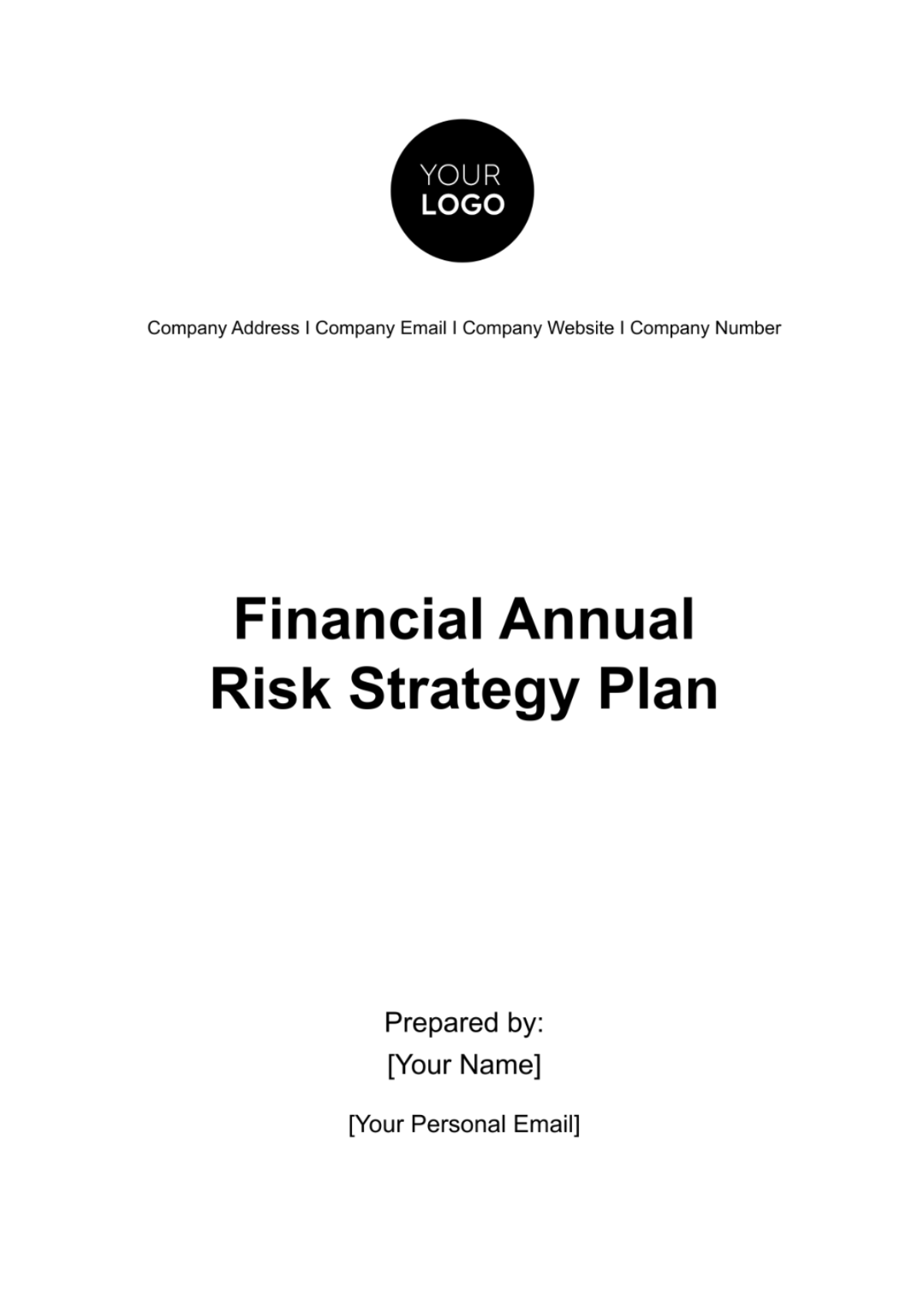 Financial Annual Risk Strategy Plan Template