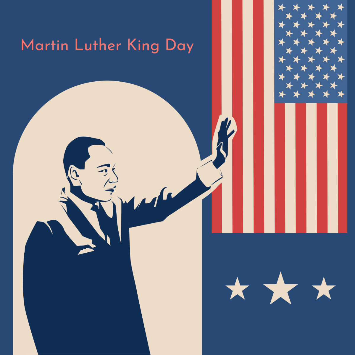 Martin Luther King Vector Template