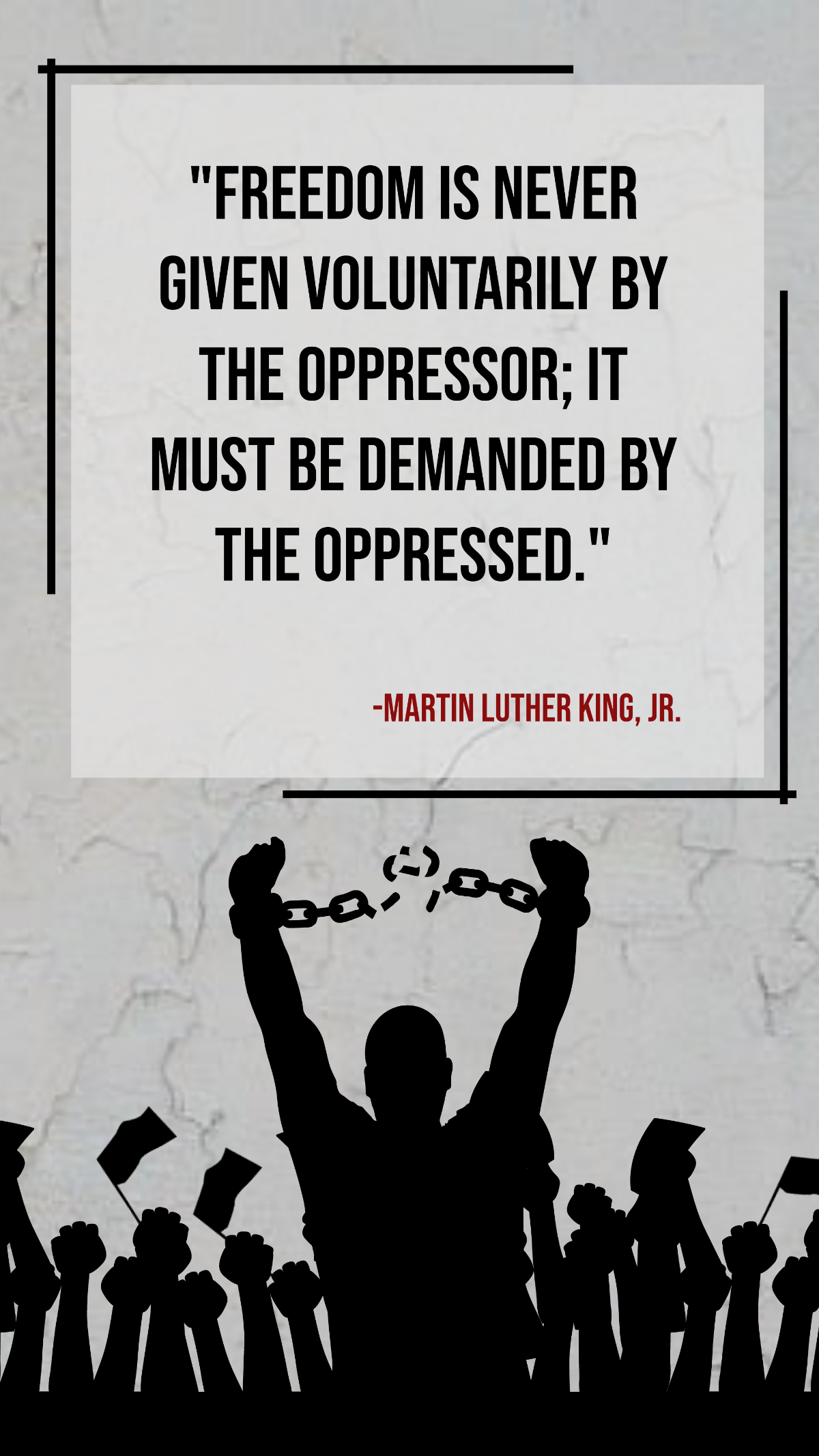 Free Martin Luther King Oppression Quote Template