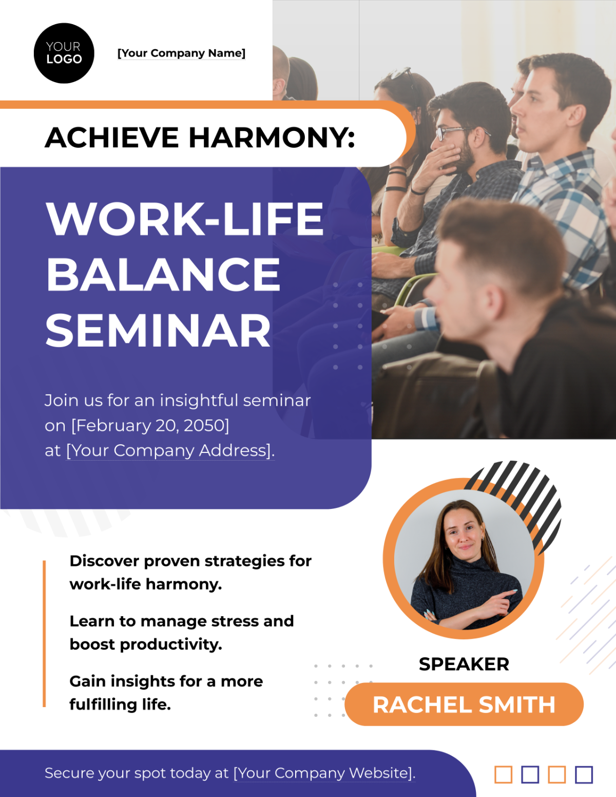 Work-Life Balance Seminar Flyer