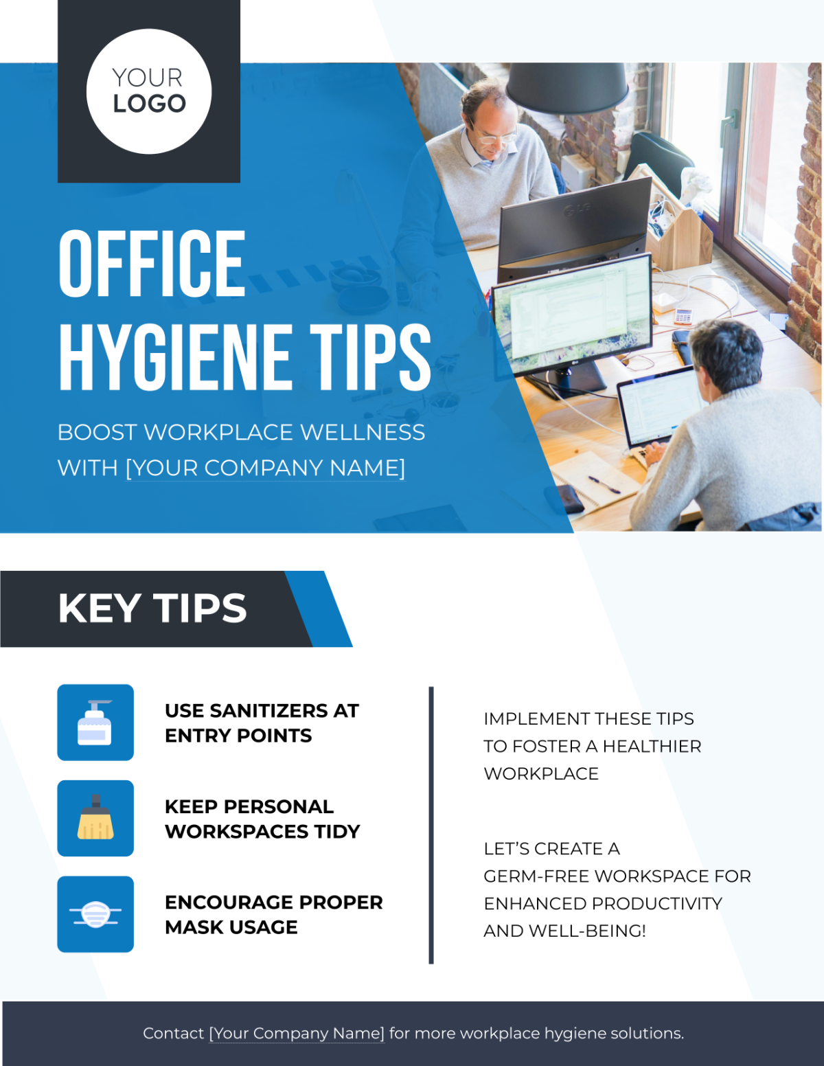 Office Hygiene Best Practices Flyer Template