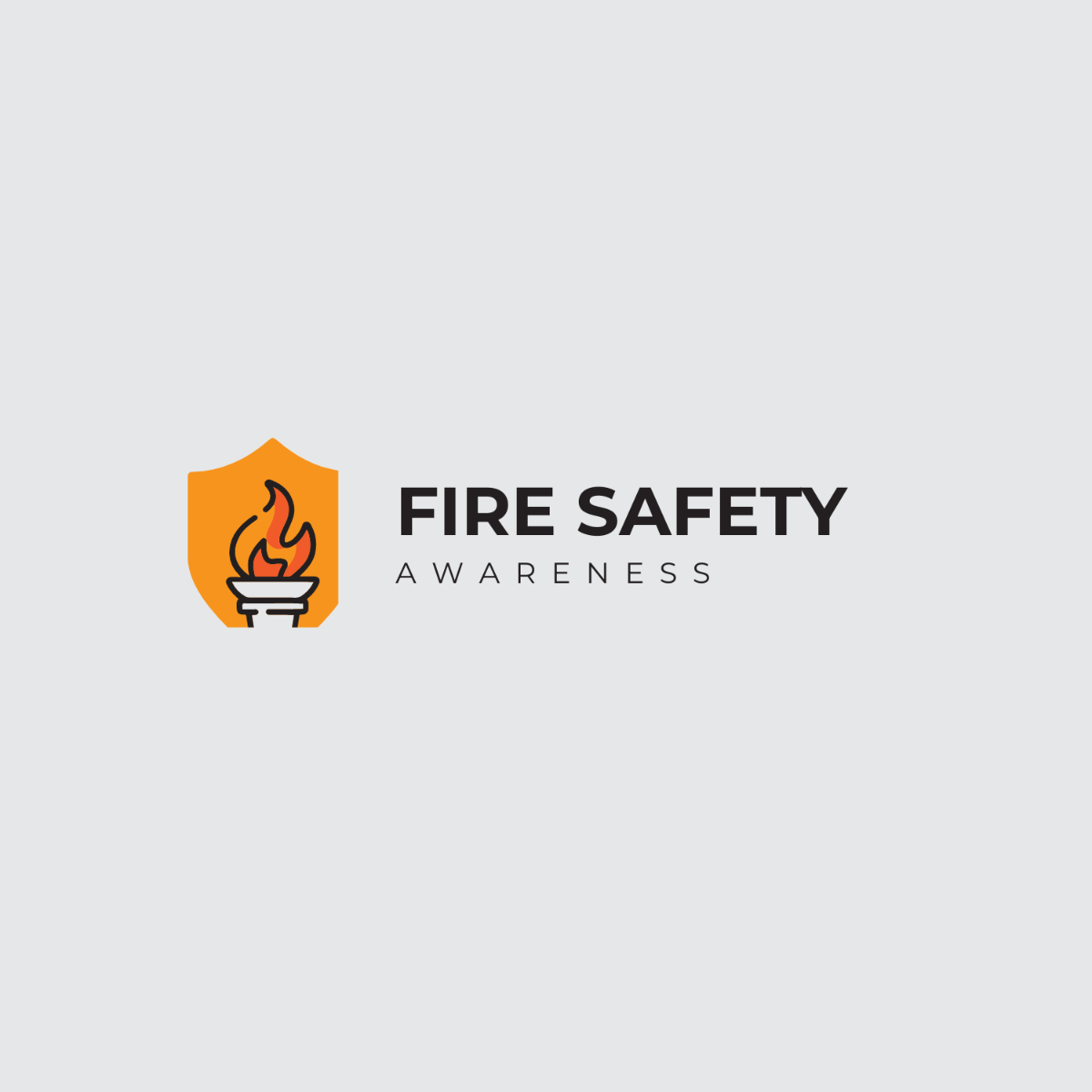 Fire Safety Awareness Logo Template
