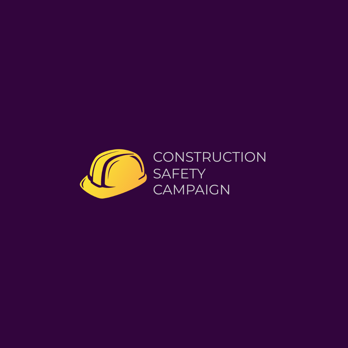 Construction Safety Campaign Logo Template