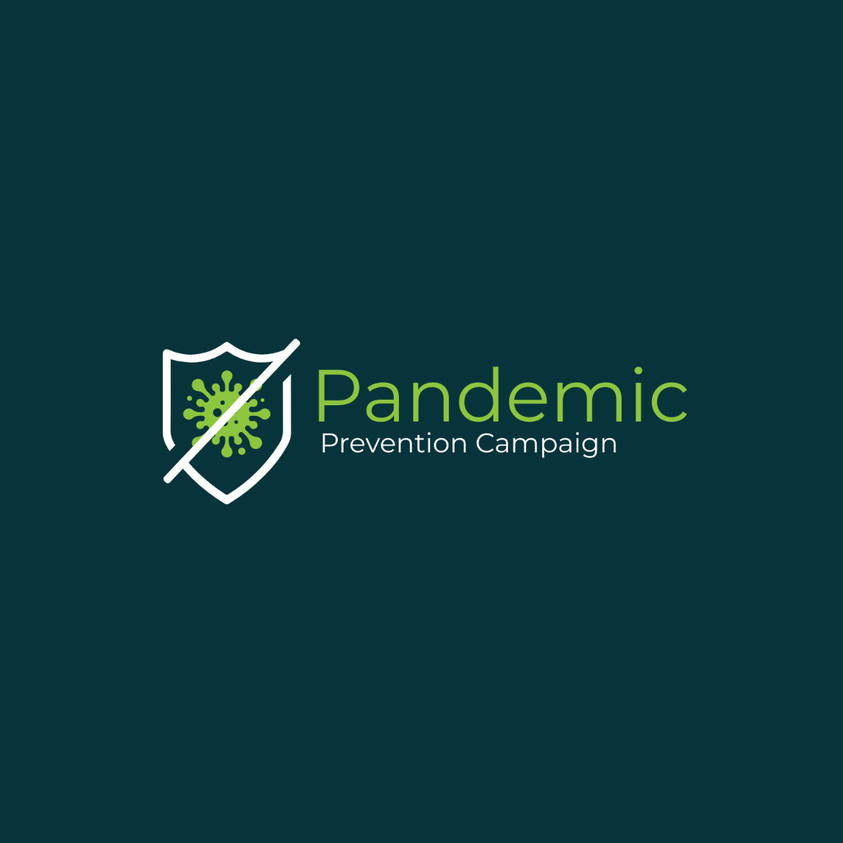 Pandemic Prevention Campaign Logo Template