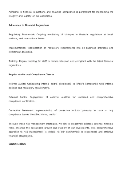 Free Finance Portfolio Restructuring Plan Template to Edit Online