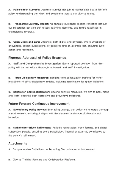 Free Workplace Diversity Policy HR Template to Edit Online