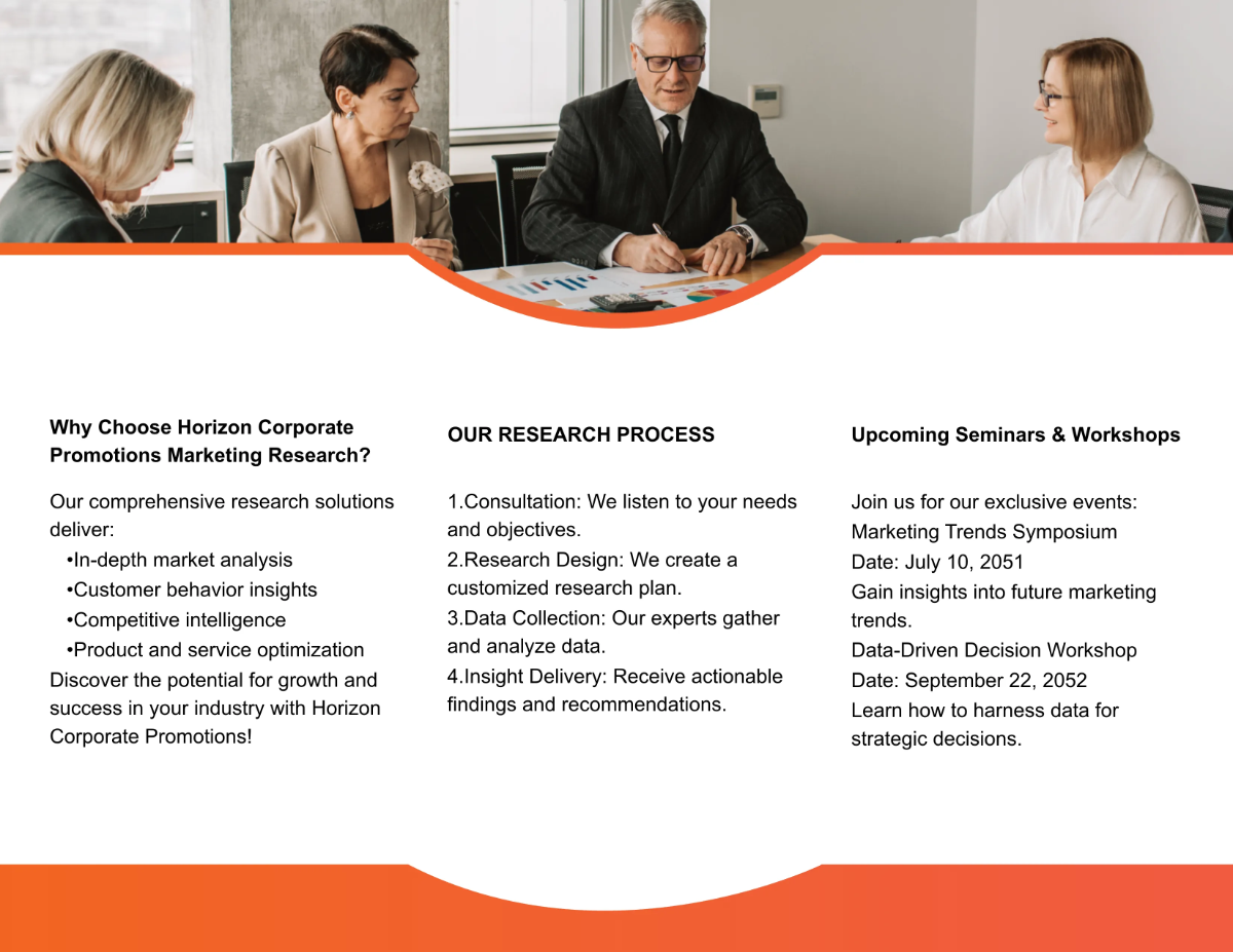 Free Marketing Research Brochure Template to Edit Online