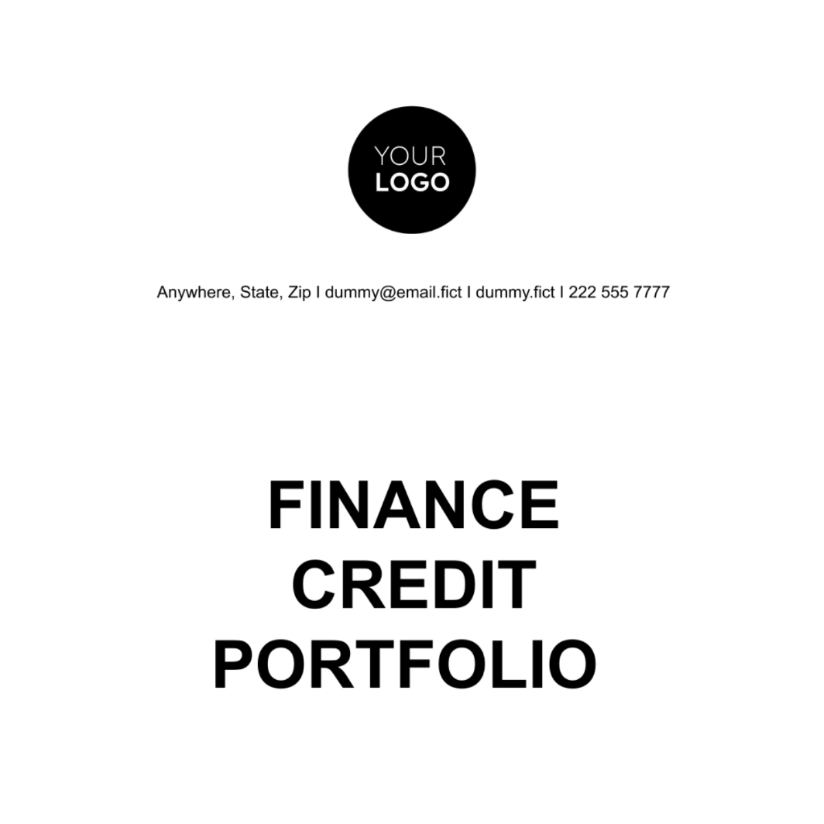 Finance Credit Portfolio Template