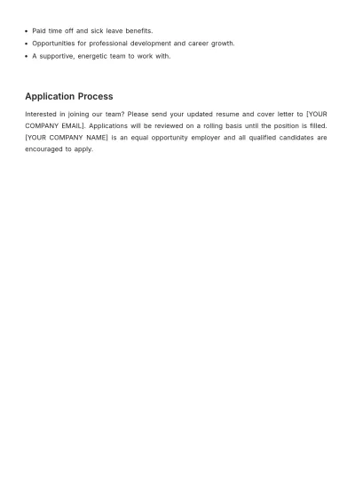 Free Fundraising Event Planner Job Description Template to Edit Online