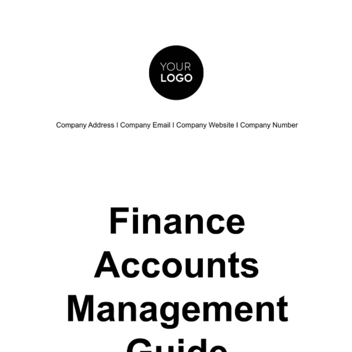Finance Accounts Management Guide Template