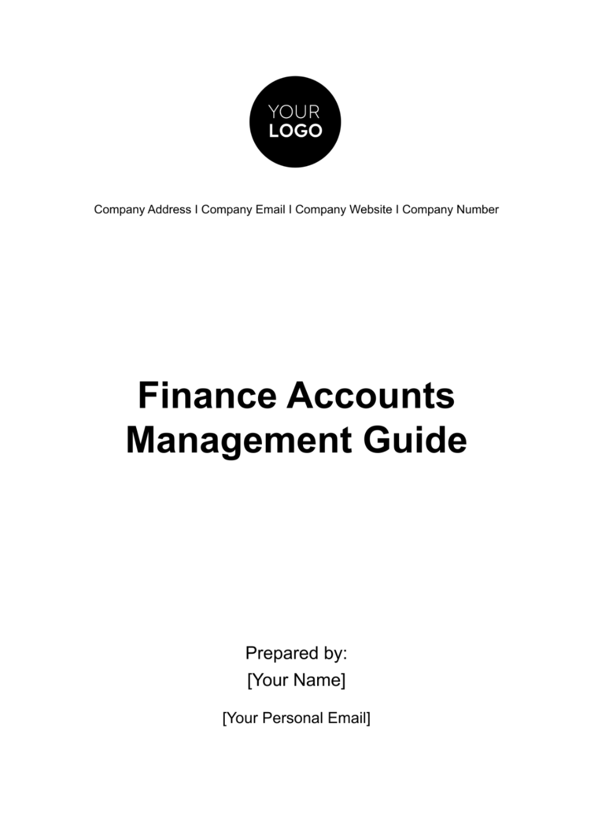 Finance Accounts Management Guide Template