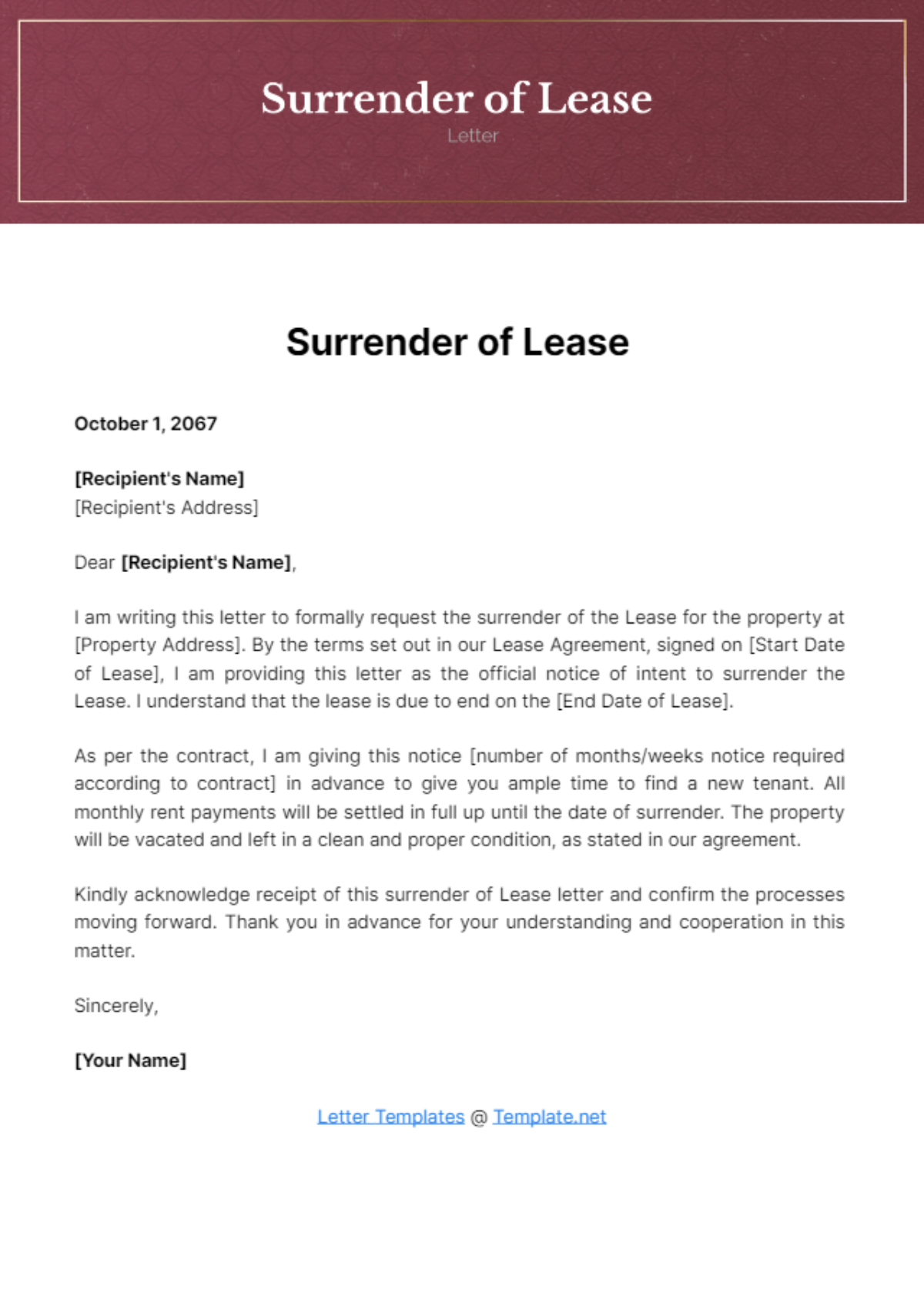 FREE Lease Letter Templates Examples Edit Online Download
