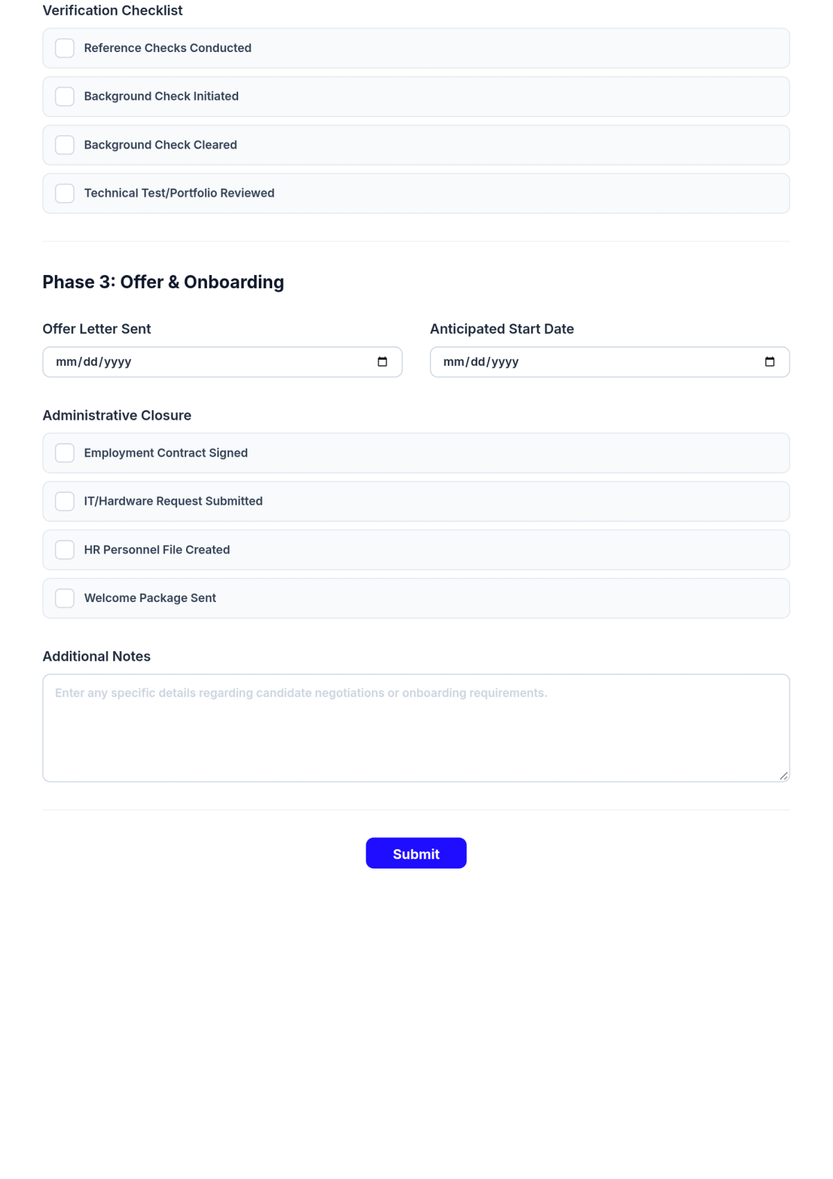 Free Hiring Process Checklist HR Template & AI Maker Free Hiring Process Checklist HR Template & AI Maker