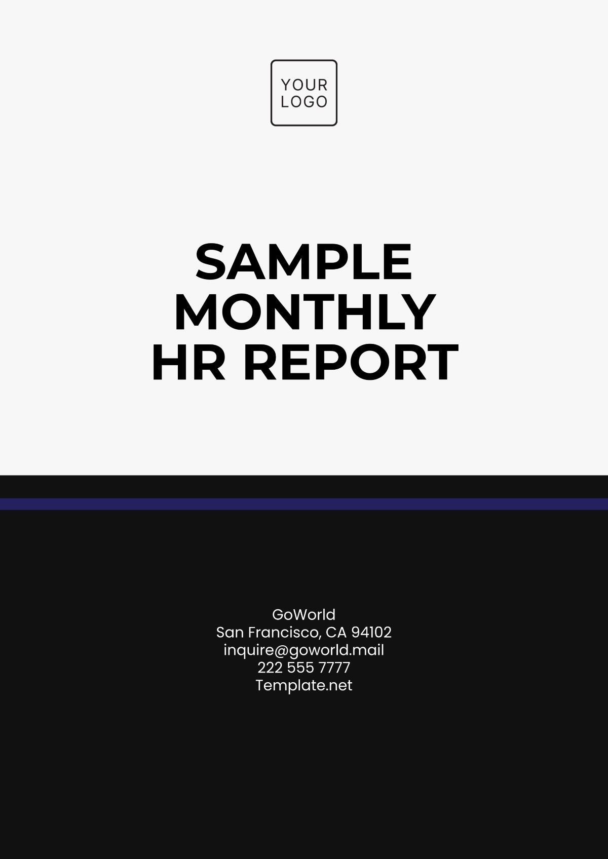 Sample Monthly HR Report Template - Edit Online & Download