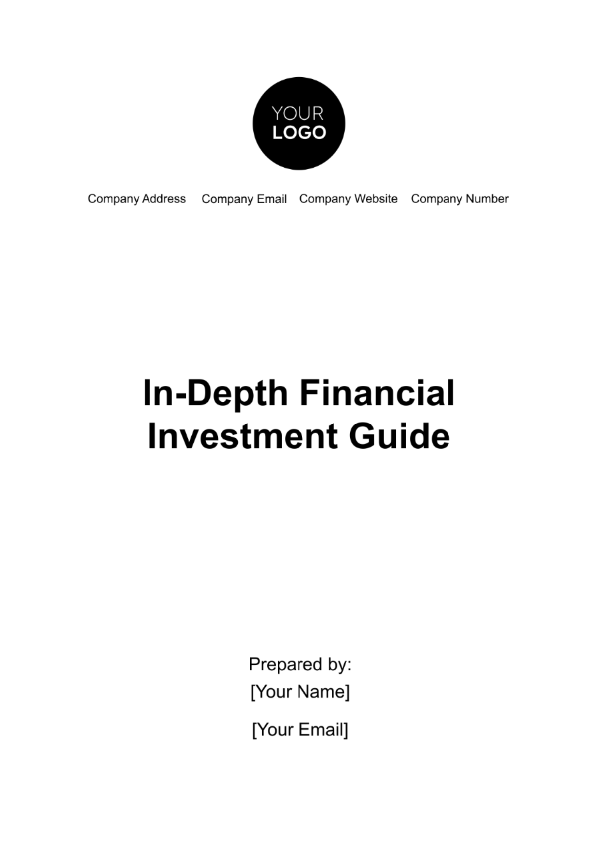 In-Depth Financial Investment Guide Template