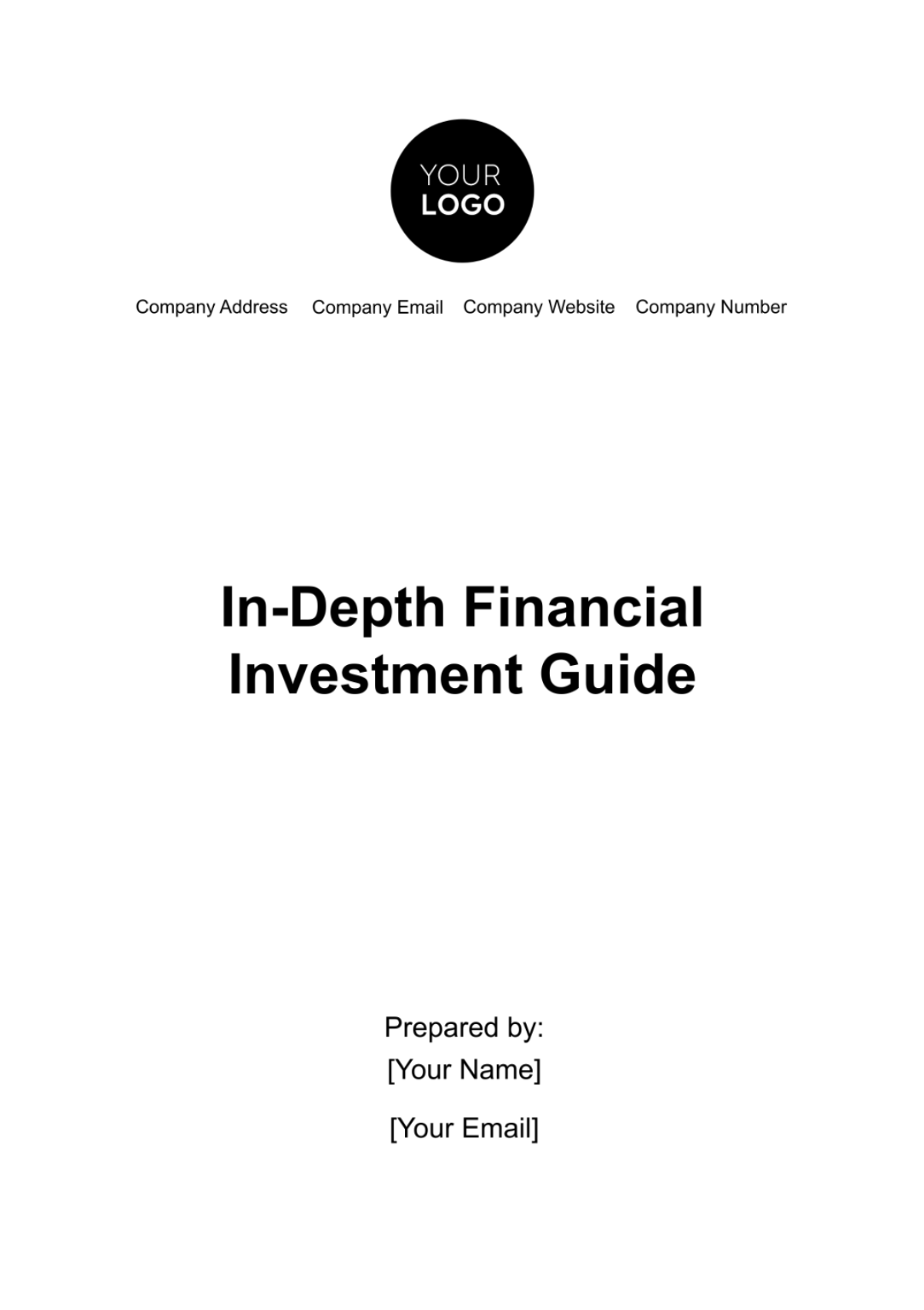 In-Depth Financial Investment Guide Template