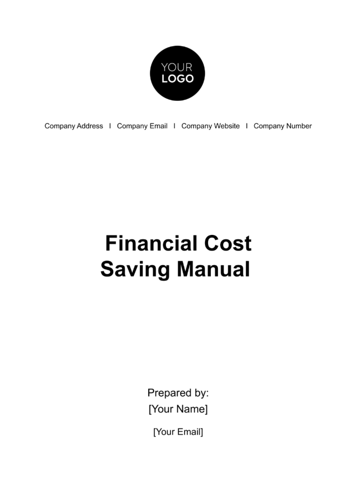 Free Financial Cost Saving Manual Template