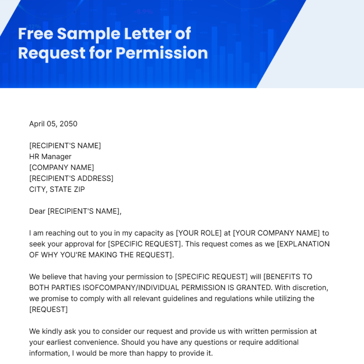 Sample Letter of Request for Permission Template