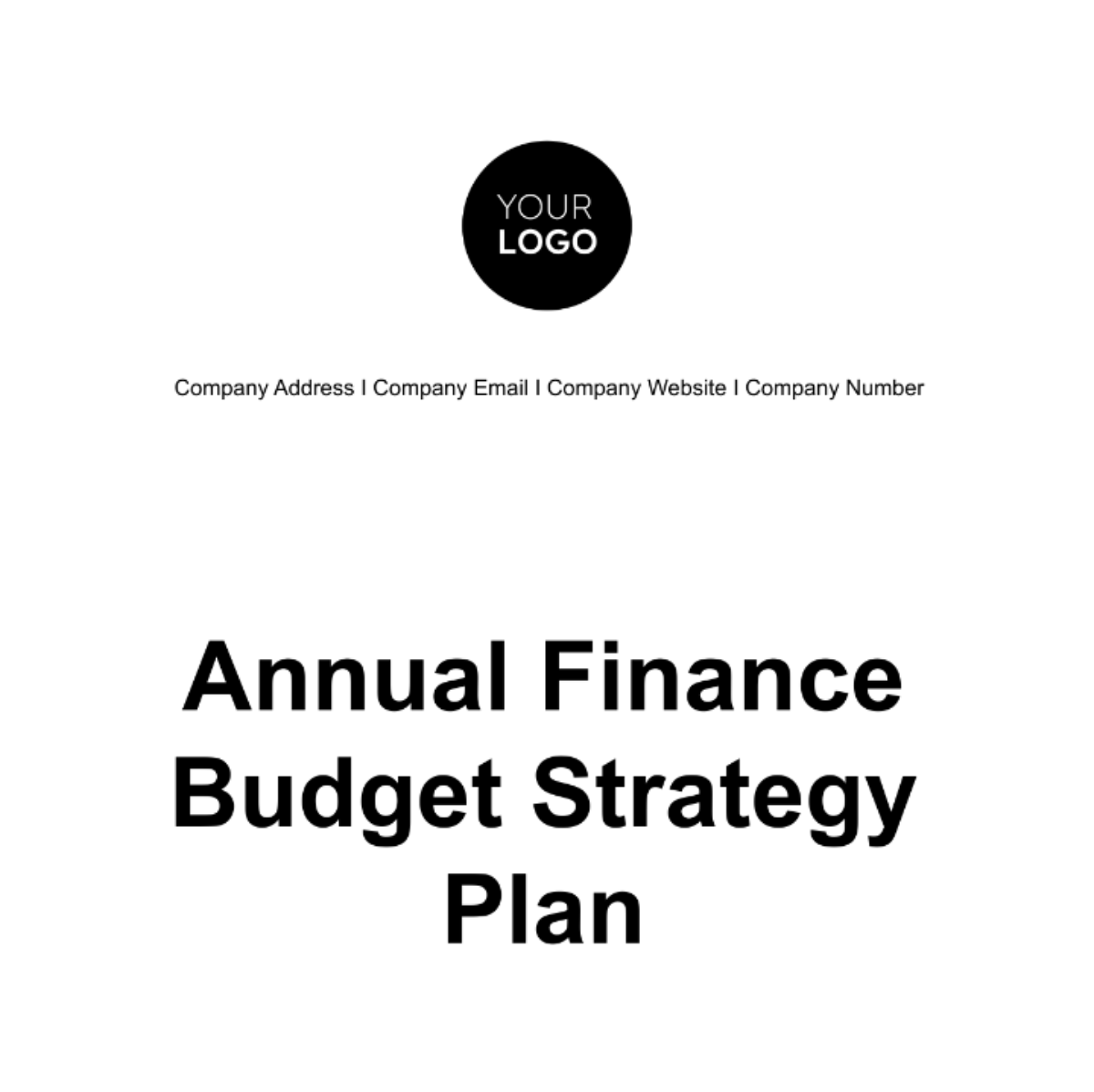 Annual Finance Budget Strategy Plan Template