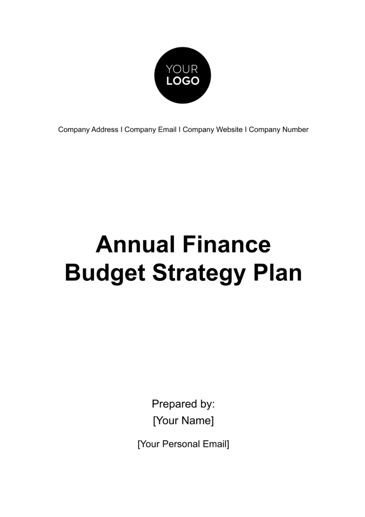 Annual Finance Budget Strategy Plan Template