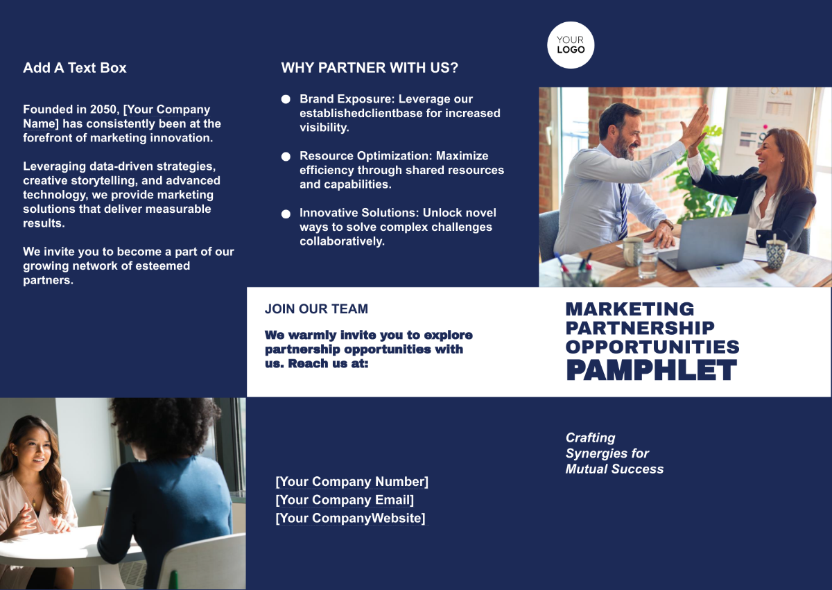 Marketing Partnership Opportunities Pamphlet